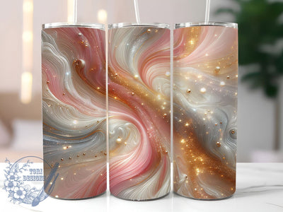 Pink Gold Sparkly Glitter Tumbler, Gold Glitter Wrap, 20Oz Sublimation Design, Sparkly Drinkware Cup, Glam Pink Gold Tumbler, Glittery Coffee Mug, Shiny Glitter Cup Design Sublimation ToriDesigns 