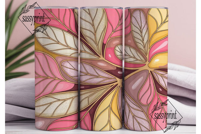Pink & Gold Veined Design 20oz Tumbler Sublimation sassyprint 