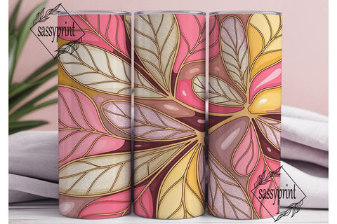 Pink & Gold Veined Design 20oz Tumbler Sublimation sassyprint 