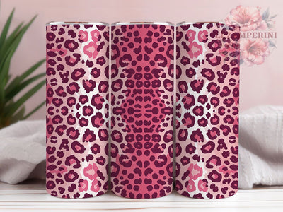 Pink Gradient Leopard Safari Tumbler Wrap, Pink Animal Print, Fade Pattern Design, Modern Safari Cup, Feminine Leopard Art, Fashion Print Wrap, Trendy Sublimation Sublimation Li Zamperini 
