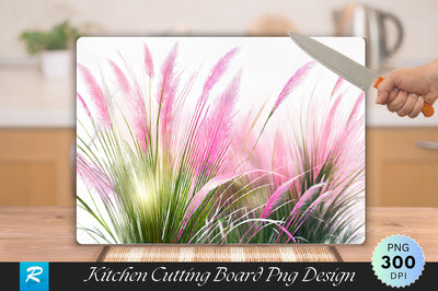 Pink Grass Cutting Board Sublimation Regulrcrative 
