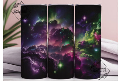 Pink Green Galaxy Nebula 20oz Tumbler Sublimation sassyprint 