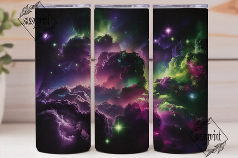 Pink Green Galaxy Nebula 20oz Tumbler Sublimation sassyprint 