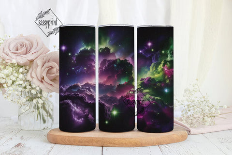 Pink Green Galaxy Nebula 20oz Tumbler Sublimation sassyprint 
