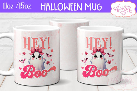 Pink Halloween mug wraps for sublimation PNG BUNDLE Sublimation Amorclipart 