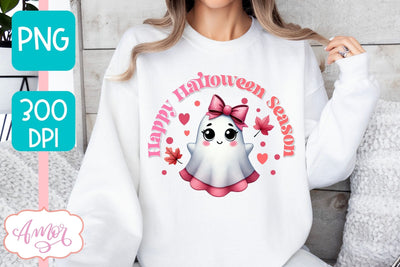 Pink Halloween sublimation PNG | Happy Halloween season PNG Sublimation Amorclipart 