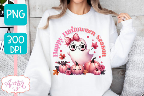 Pink Halloween sublimation PNG | Happy Halloween season PNG Sublimation Amorclipart 