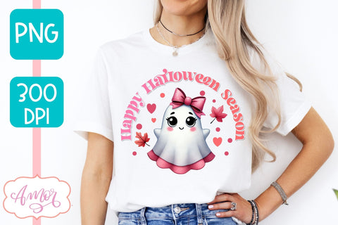 Pink Halloween sublimation PNG | Happy Halloween season PNG Sublimation Amorclipart 