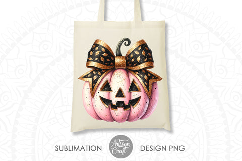 Pink Halloween Watercolor Clipart | gold glitter | Coquette Sublimation Artisan Craft SVG 