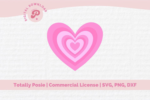 Pink Heart SVG SVG Totally Posie 