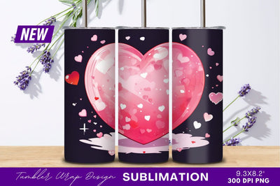 Pink Heart Tumbler Png Valentine Love Sublimation Regulrcrative 
