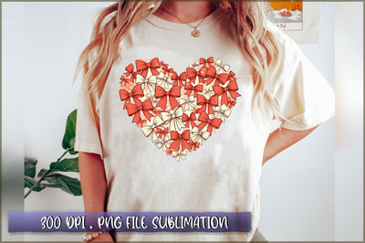 Pink Heart Valentine Bow Sublimation Clipart Sublimation Shetara Begum 