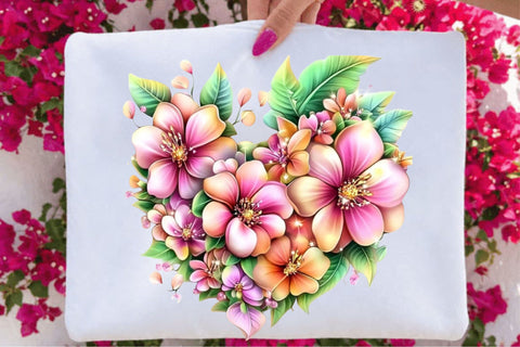 Pink Heart Valentine's Day Clipart Sublimation SVGArt 
