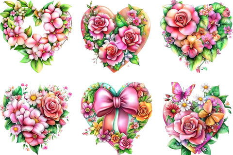 Pink Heart Valentine's Day Clipart Sublimation SVGArt 