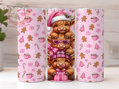 Pink Highland Calves 20oz Tumbler, Pink Highland Calves, Highland Calves PNG, Pink Highland Calf, Highland Calf PNG, Pink Calf Tumbler, Highland Calf Wrap, Calves Tumbler PNG Sublimation Lara' s Designs 