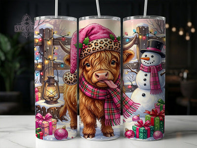 Pink Highland Cow 20oz Tumbler, Pink Highland Cow, Highland Cow Tumbler, Pink Cow Tumbler, Highland Cow PNG, Pink Highland PNG, 20oz Tumbler Wrap, Cow Tumbler Wrap Sublimation SvggirlplusArt 