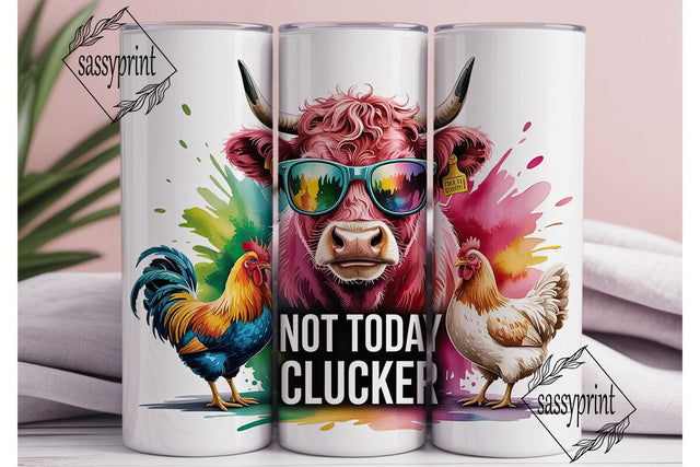 Pink Highland Cow 20oz Tumbler Wrap Sublimation sassyprint 