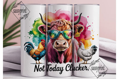 Pink Highland Cow 20oz Tumbler Wrap Sublimation sassyprint 