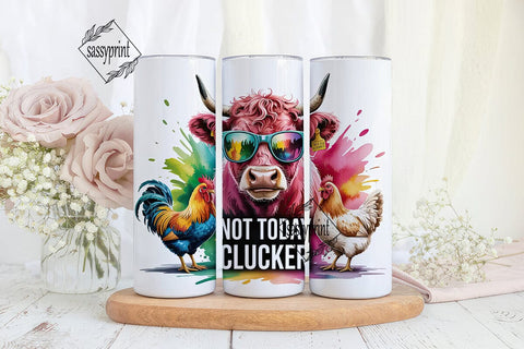 Pink Highland Cow 20oz Tumbler Wrap Sublimation sassyprint 