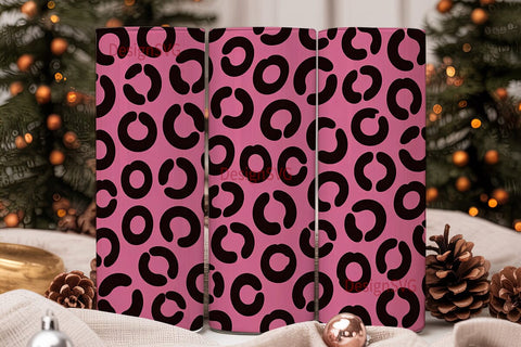 Pink Leopard 20oz Tumbler Wrap Sublimation DesignSVG 
