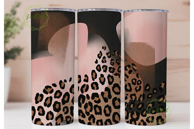 Pink Leopard 20oz Tumbler Wrap Sublimation PixelChick 