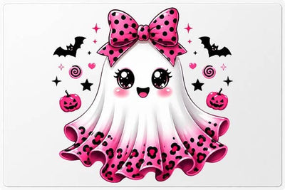 Pink Leopard Ghost PNG, Cute Coquette Halloween Sublimation SVG BillahCrafts 