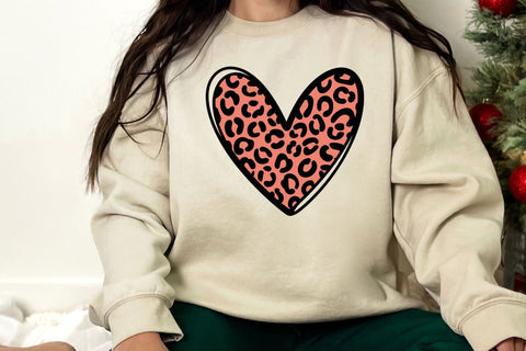 Pink Leopard Heart Svg, Hand Drawn Heart Svg, Valentine's Day Svg SVG DesignDestine 