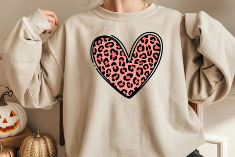 Pink Leopard Heart Svg, Hand Drawn Heart Svg, Valentine's Day Svg SVG DesignDestine 