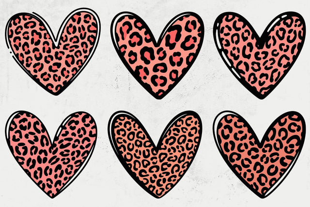 Pink Leopard Heart Svg, Hand Drawn Heart Svg, Valentine's Day Svg SVG DesignDestine 