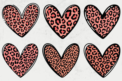 Pink Leopard Heart Svg, Hand Drawn Heart Svg, Valentine's Day Svg SVG DesignDestine 
