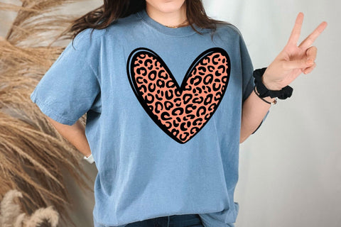 Pink Leopard Heart Svg, Hand Drawn Heart Svg, Valentine's Day Svg SVG DesignDestine 