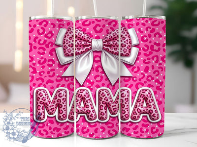 Pink Leopard MAMA 20oz Tumbler, Pink Leopard, Leopard Mama, Mama Tumbler, Pink Mama, Leopard Tumbler, 20oz Tumbler, Tumbler Wrap Sublimation ToriDesigns 