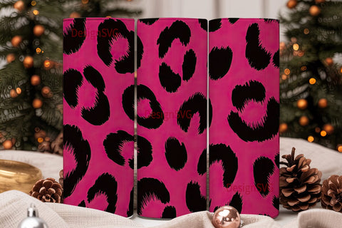 Pink Leopard Print 20oz Tumbler Wrap Sublimation DesignSVG 