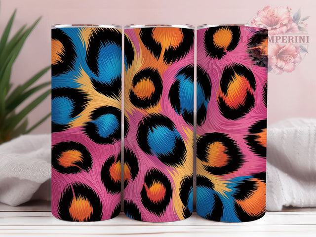 Pink Leopard Print Tumbler, Pink Animal Print, Trendy Leopard, Glam Tumbler, Bold Pink Pattern, 20oz Tumbler, Sublimation Design Sublimation Li Zamperini 