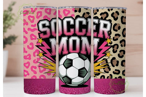 Pink Leopard Soccer Mom 20oz Tumbler Sublimation PixelChick 