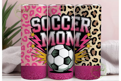Pink Leopard Soccer Mom 20oz Tumbler Sublimation PixelChick 