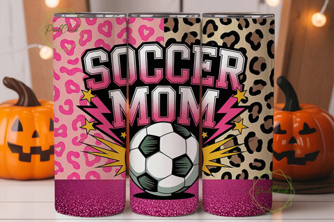Pink Leopard Soccer Mom 20oz Tumbler Sublimation PixelChick 