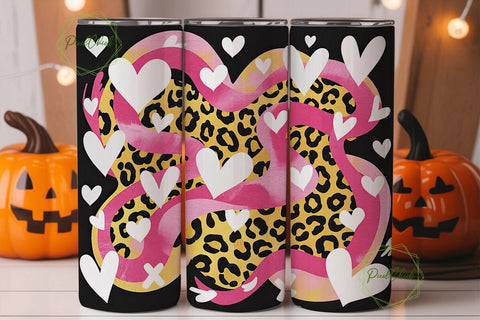 Pink Leopard Valentine's 20oz Tumbler Sublimation PixelChick 