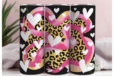 Pink Leopard Valentine's 20oz Tumbler Sublimation PixelChick 