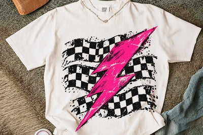 Pink Lightning Bolt Sublimation Design PNG SVG DesignDestine 