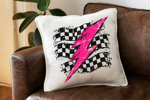 Pink Lightning Bolt Sublimation Design PNG SVG DesignDestine 