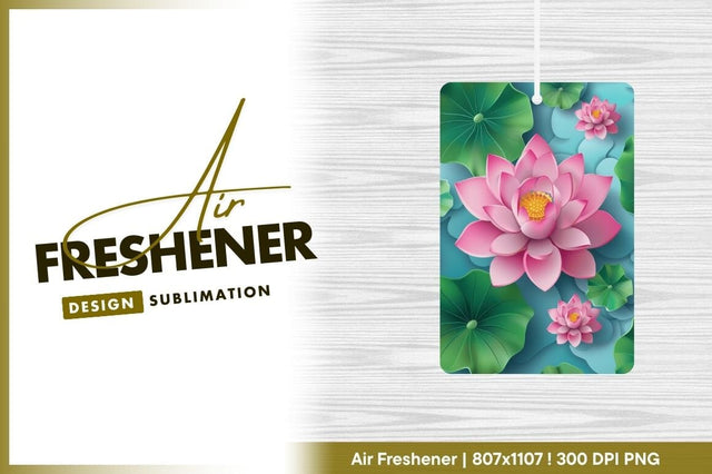 Pink lotus flower and lily pads design Sublimation Regulrcrative 