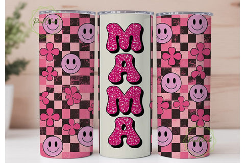 Pink Mama 20oz Tumbler Wrap Sublimation PixelChick 