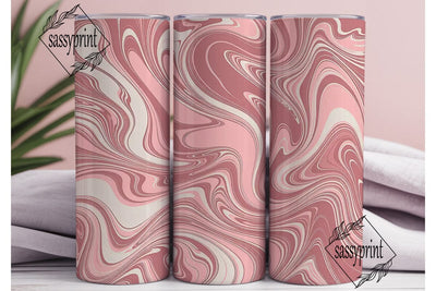 Pink Marble Fluid Art 20oz Tumbler Wrap Sublimation sassyprint 