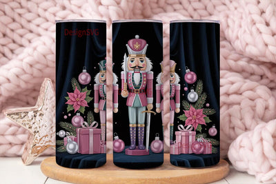 Pink Nutcracker Christmas 20oz Tumbler Sublimation DesignSVG 
