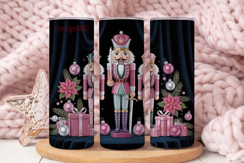 Pink Nutcracker Christmas 20oz Tumbler Sublimation DesignSVG 
