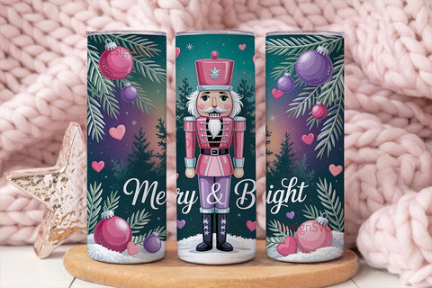 Pink Nutcracker Christmas 20oz Tumbler Sublimation DesignSVG 