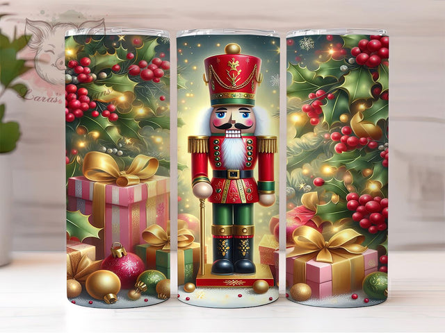 Pink Nutcracker Christmas Tumbler, Pink Christmas Wrap, Holiday Drinkware, Festive Mug Design, Sublimation Wrap, Cute Christmas Gift, Winter Tumbler Sublimation Lara' s Designs 
