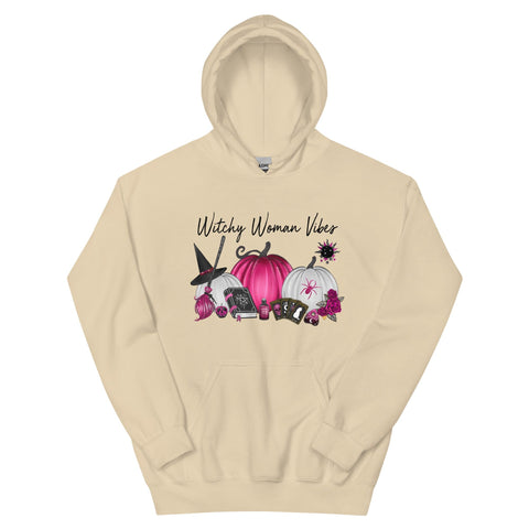 Pink October | Halloween Breast Cancer Vibes Women's Hoodie Physical Crafting After Dark Sand S 