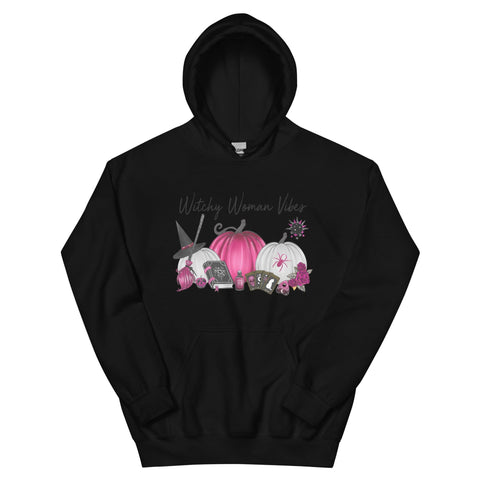 Pink October | Halloween Breast Cancer Vibes Women's Hoodie Physical Crafting After Dark Black S 